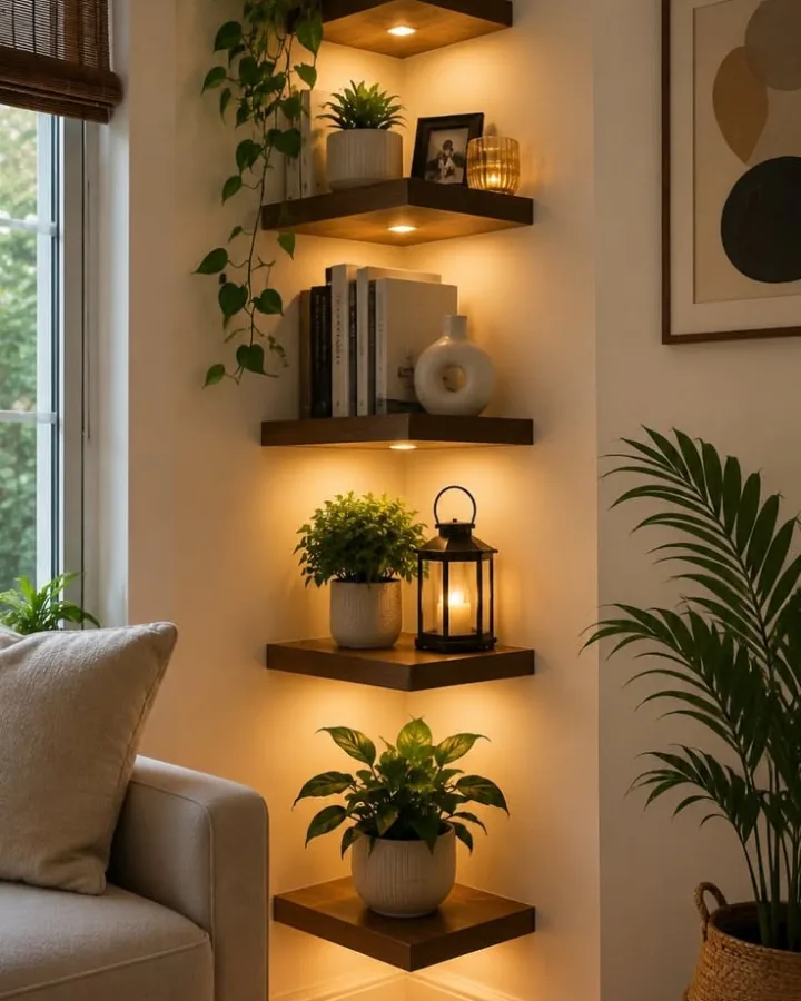 corner wall gallery decor
