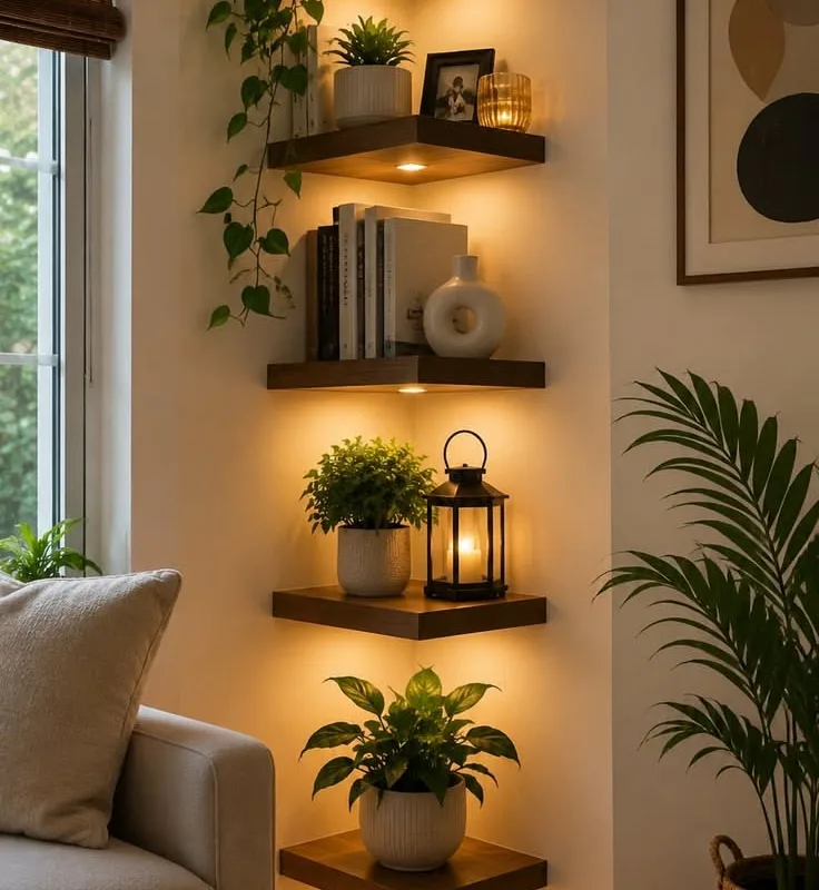 corner wall gallery decor