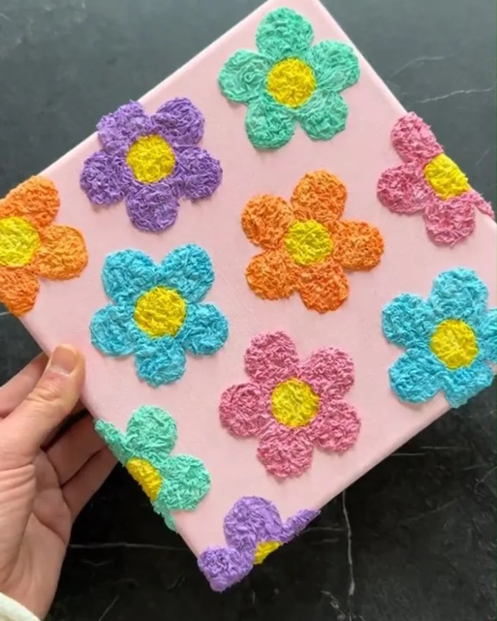tissue paper textured art