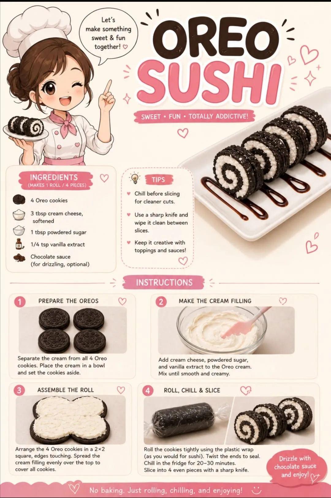 Oreo Sushi 🍪✨