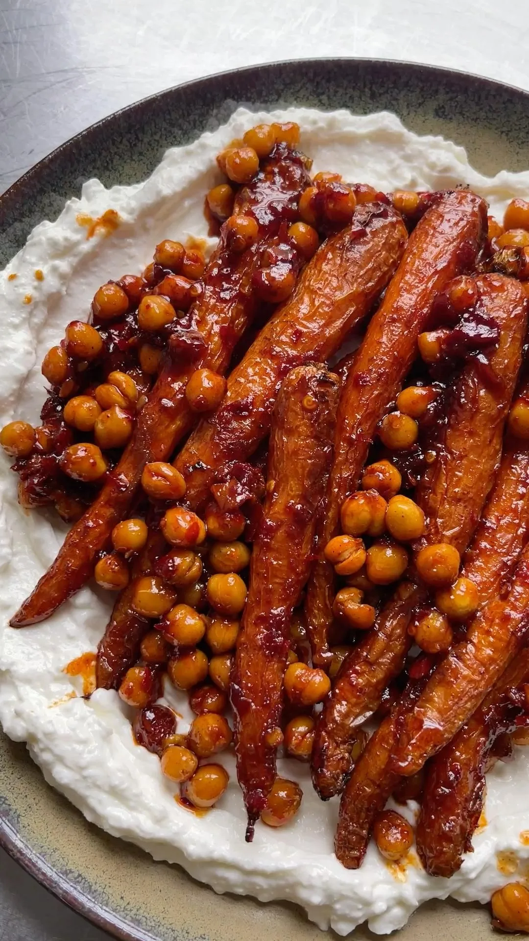 Healthy Vegetarian Recipe Honey Caramelised Carrots With Whipped Feta