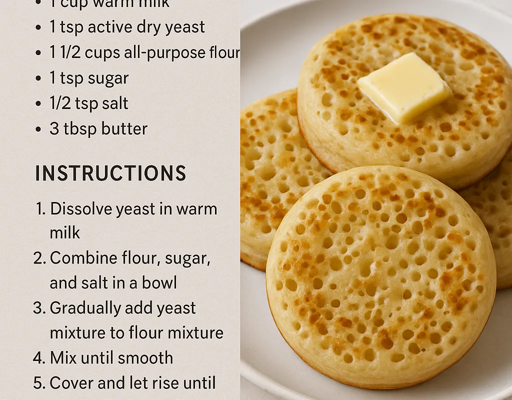 homemade crumpets recipe