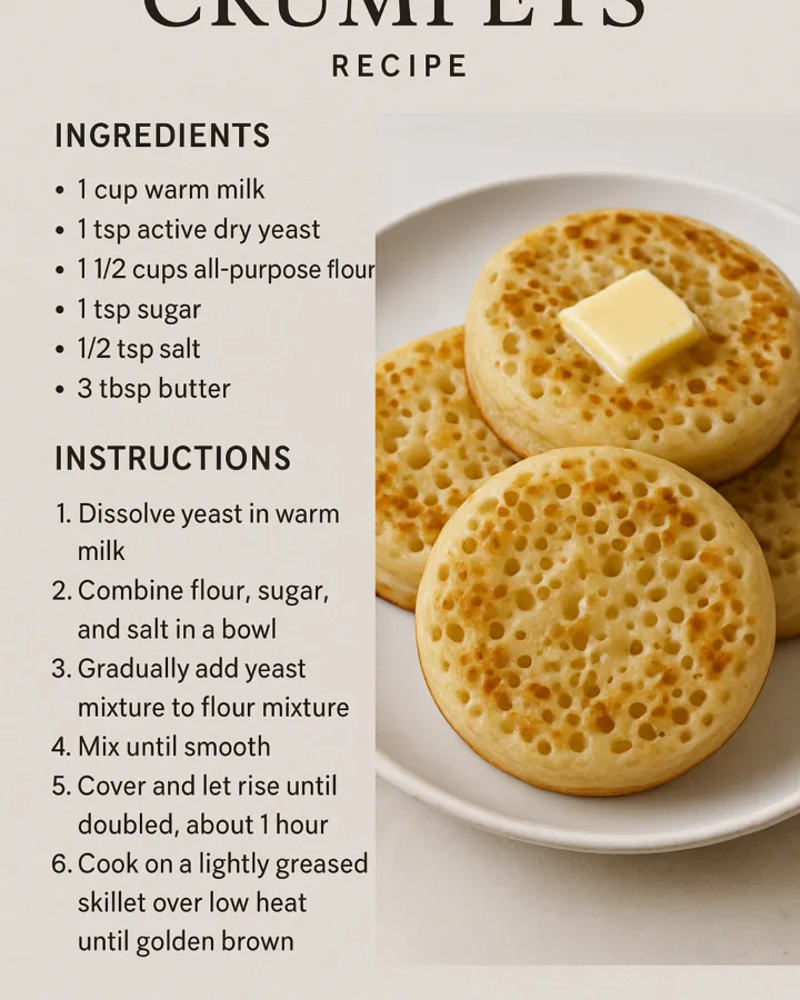 homemade crumpets recipe