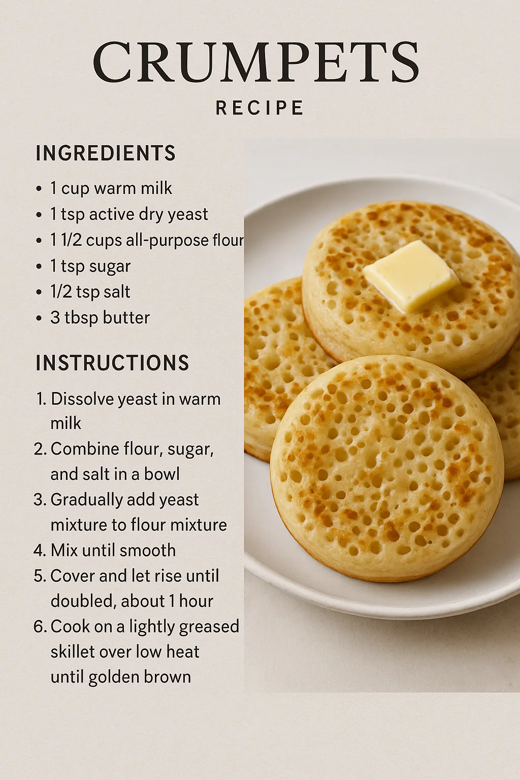 Homemade Crumpets