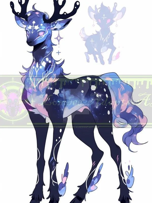 how to draw a deer with stars on its head