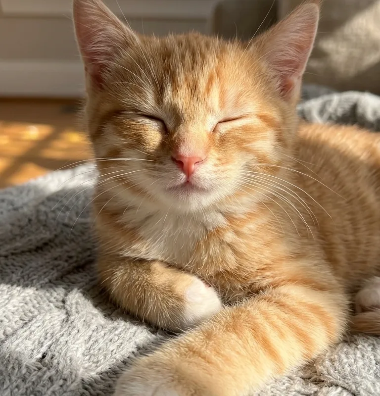golden hour ginger kitten photography