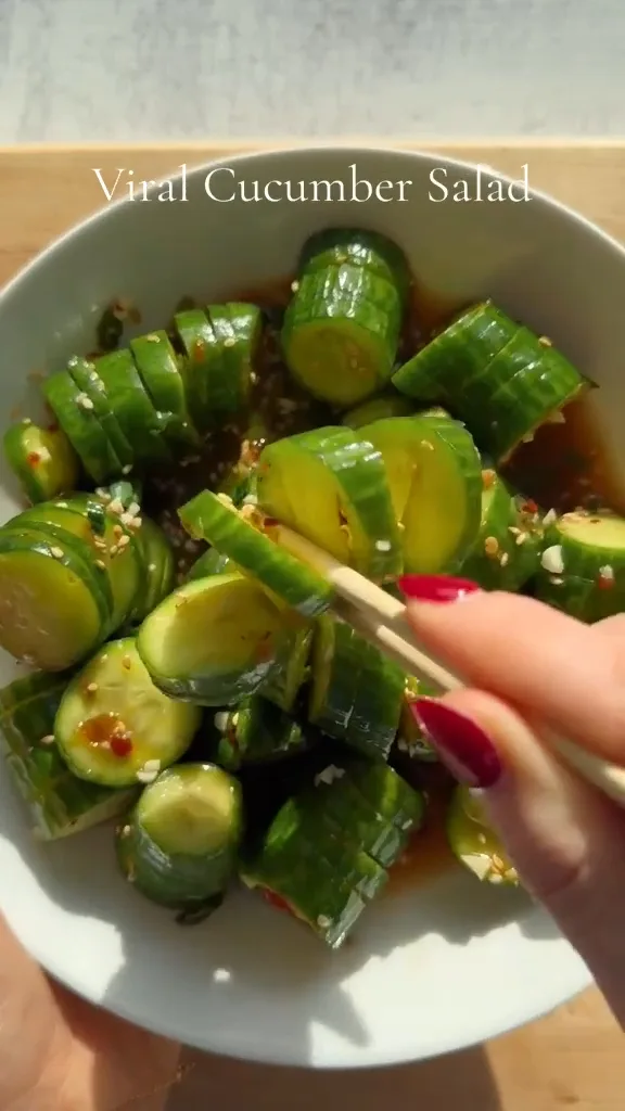 Spicy Asian Cucumber Salad (Logan's Viral Cucumber Salad)