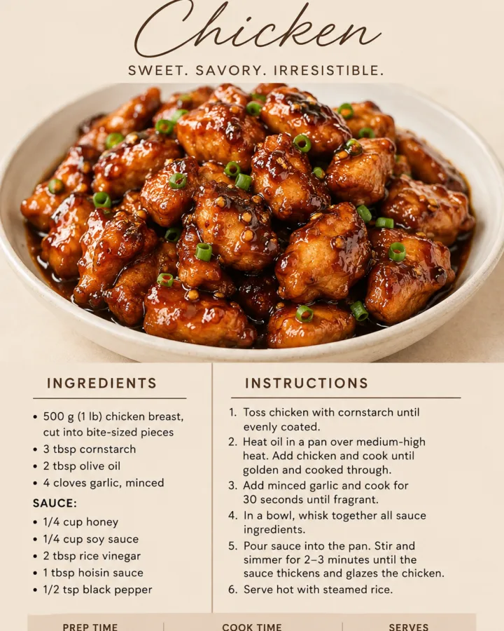 honey garlic chicken recipe