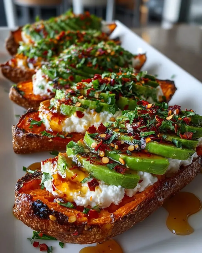 mediterranean loaded sweet potato skins