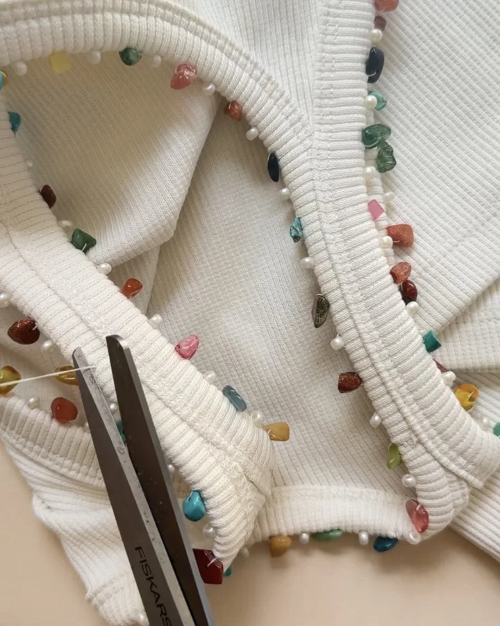 DIY gemstone tank top