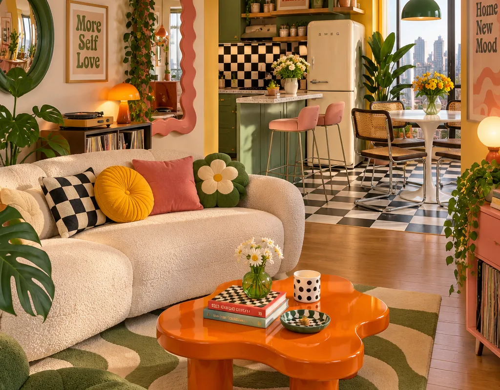 retro pop apartment decor