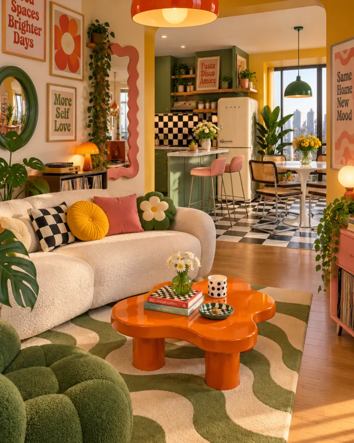 retro pop apartment decor