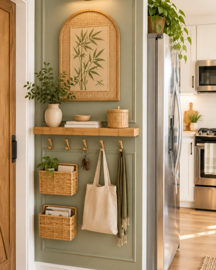 bamboo entryway storage