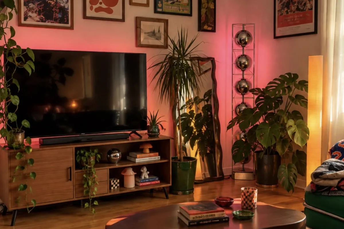 living room gallery wall
