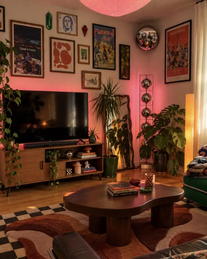 living room gallery wall