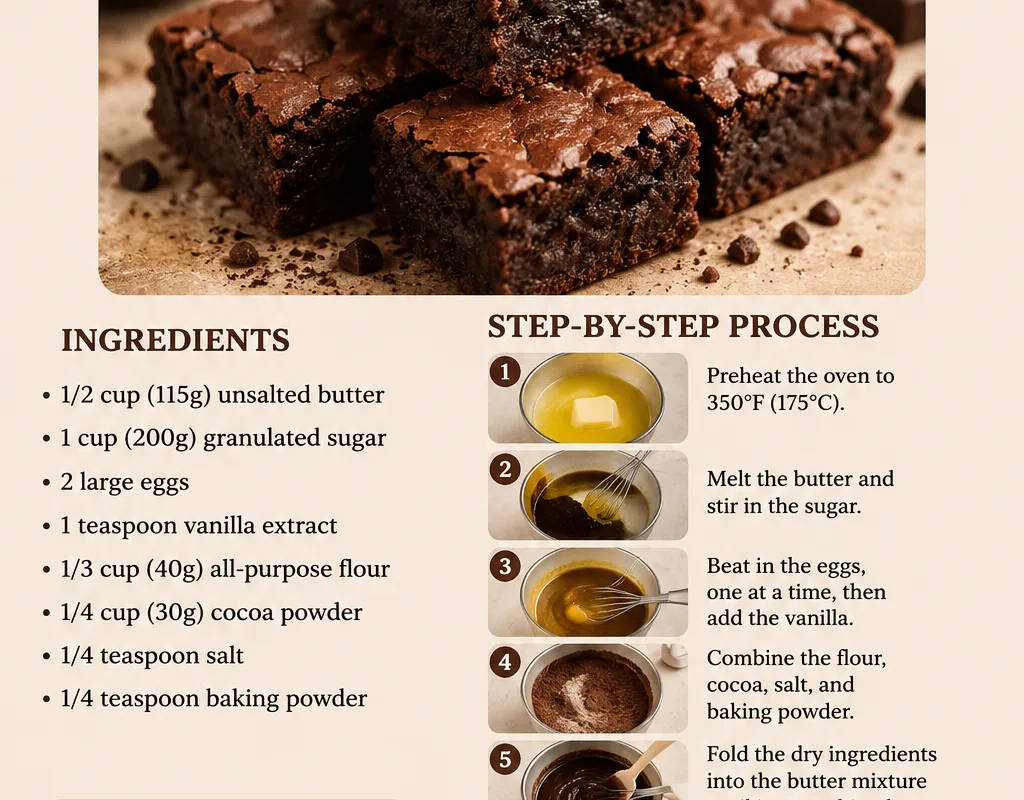 easy fudgy chocolate brownie recipe