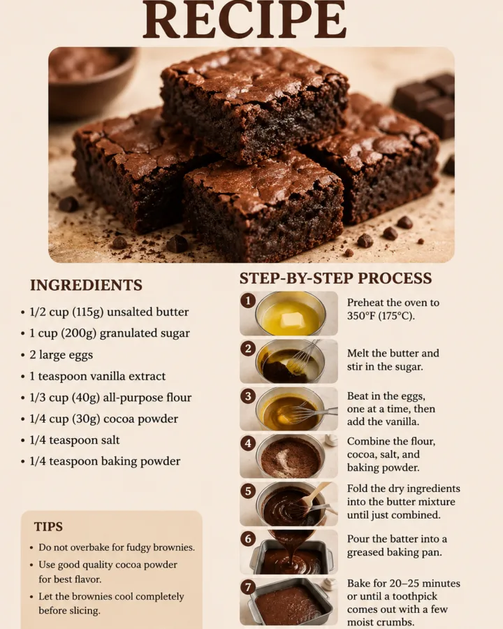 easy fudgy chocolate brownie recipe