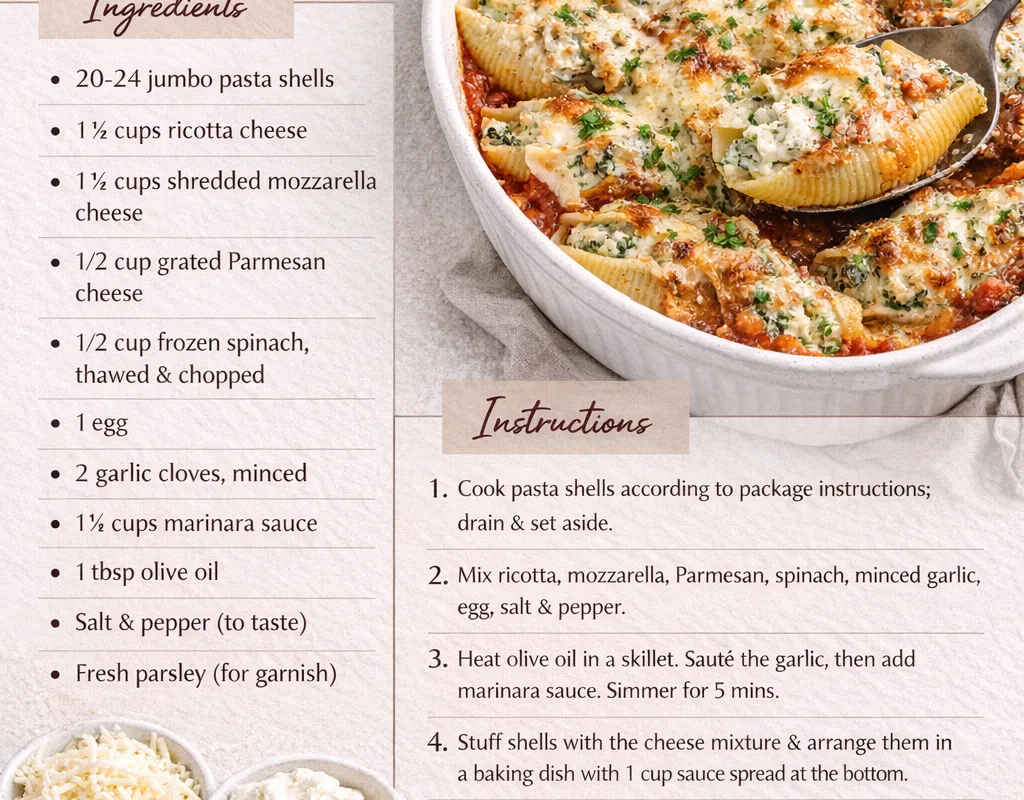 stuffed pasta shells recipe