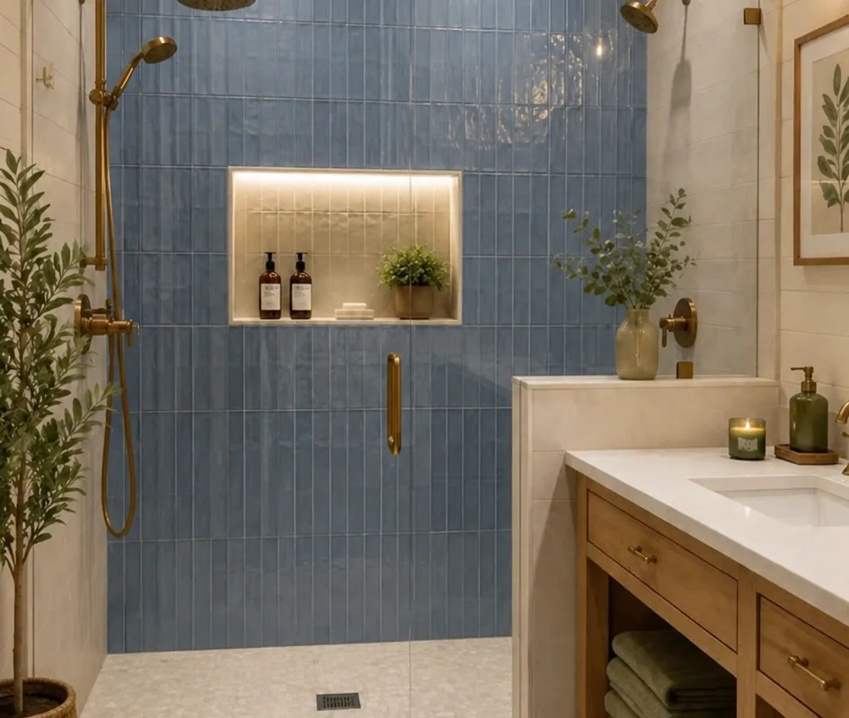 blue tile bathroom