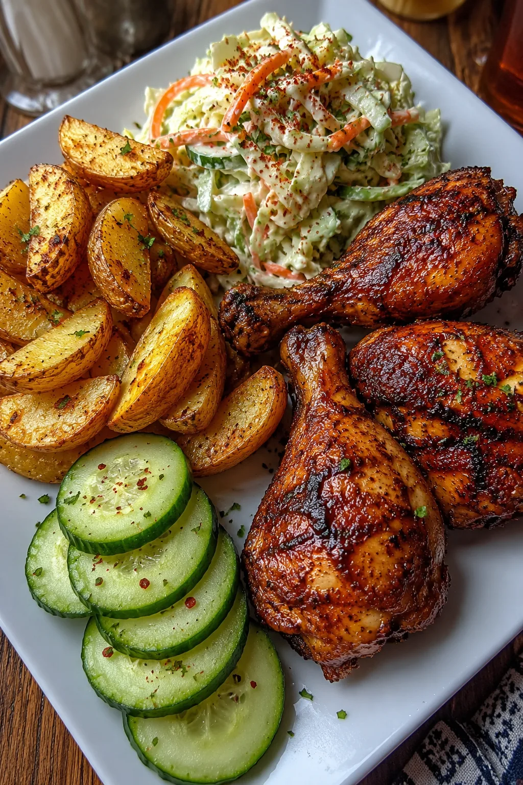 Grilled Chicken with Fresh Sides & Salad