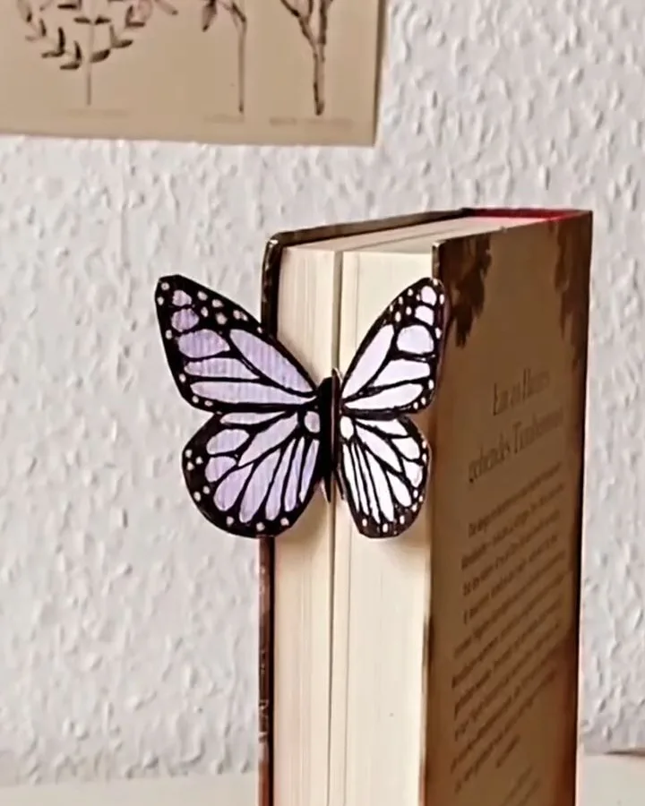 diy butterfly bookmark