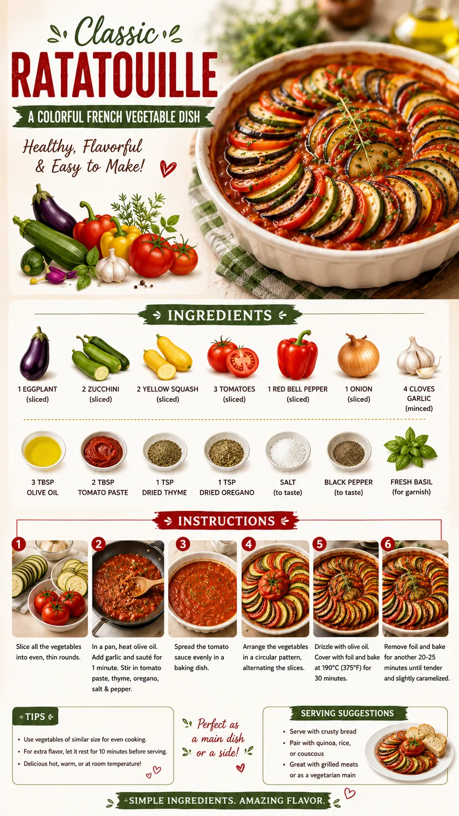 Authentic French Ratatouille Recipe Made Easy Baked Ratatouille Recipe with Fresh Garden Vegetables