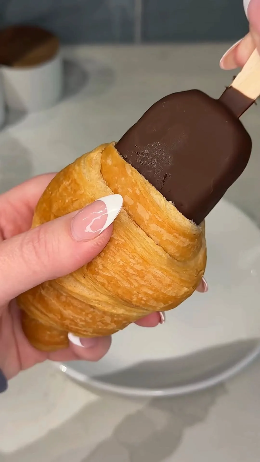 Viral Croissant Ice Cream Bar 🍦🥐 | Easy No-Bake Dessert Recipe