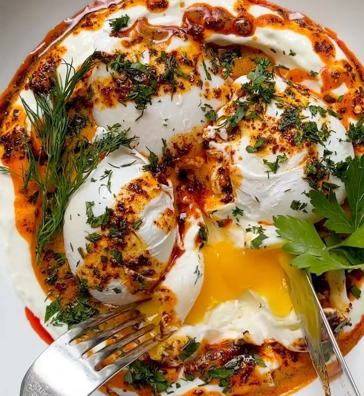 turkish eggs with garlicky yogurt