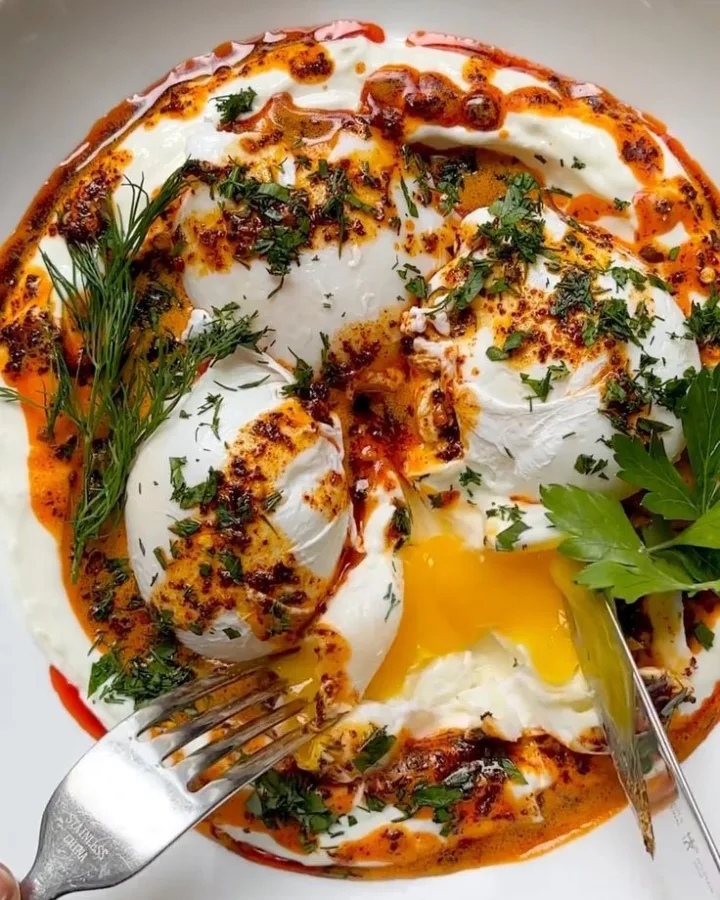 turkish eggs with garlicky yogurt