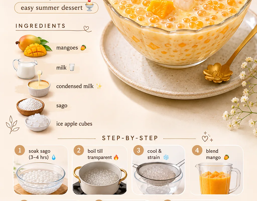 easy mango sago recipe