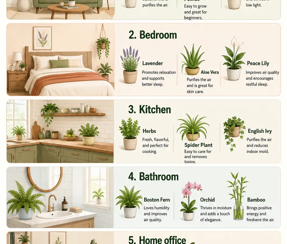 best plants for every room