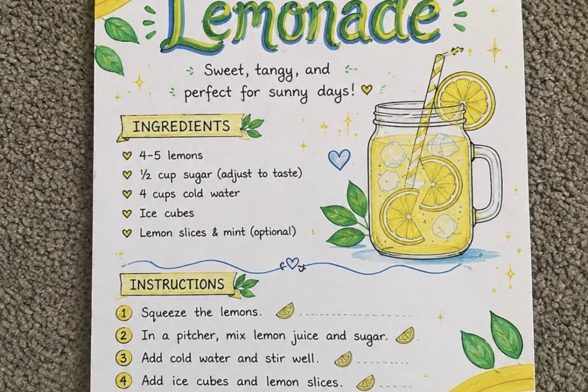 homemade lemonade recipe