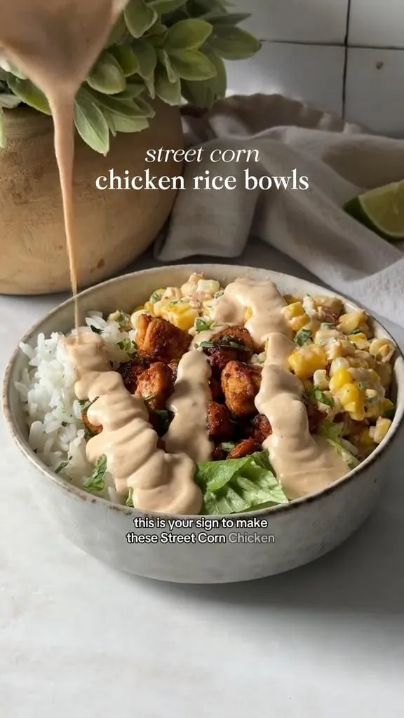 Corn Chicken Rice Bowls | Healthy Meal Prep Dinner (High Protein)
