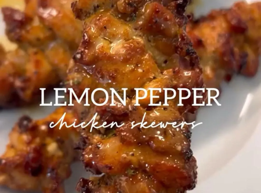 lemon pepper chicken skewers