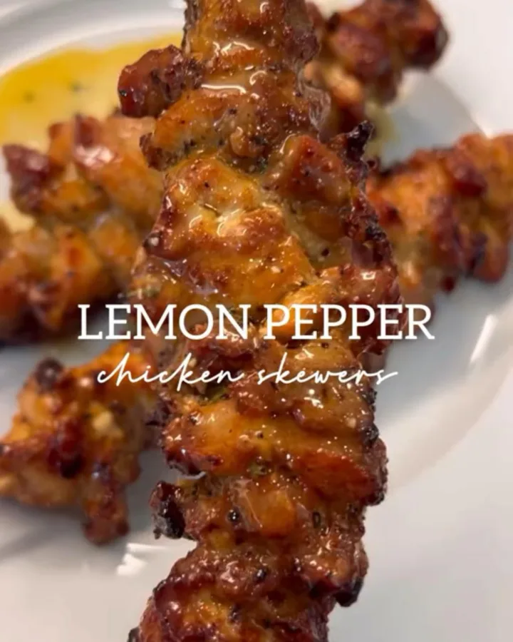 lemon pepper chicken skewers