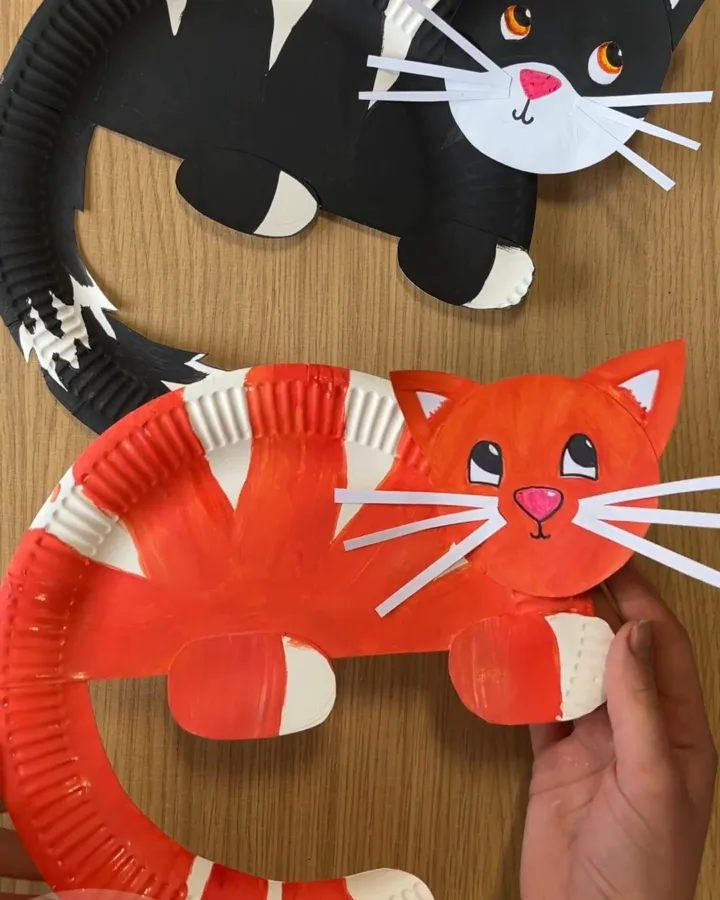 paper plate cat craft