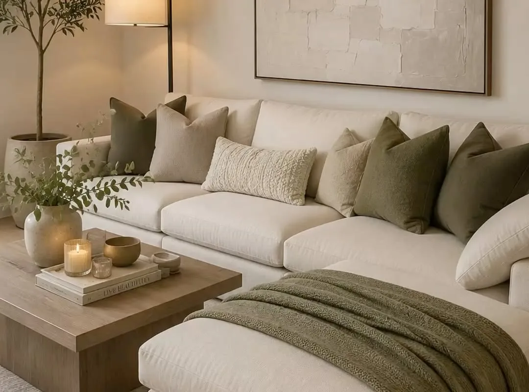warm neutral living room