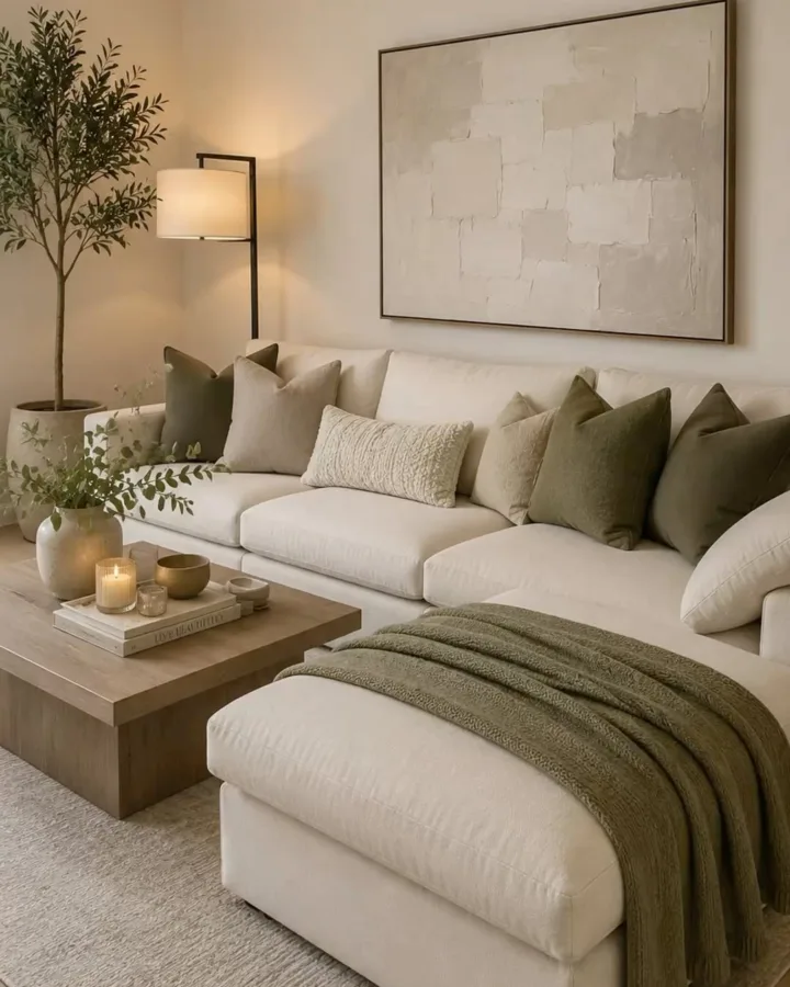 warm neutral living room