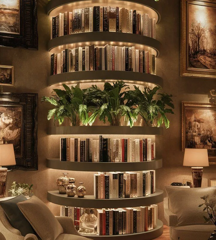 cozy living room bookshelf ideas