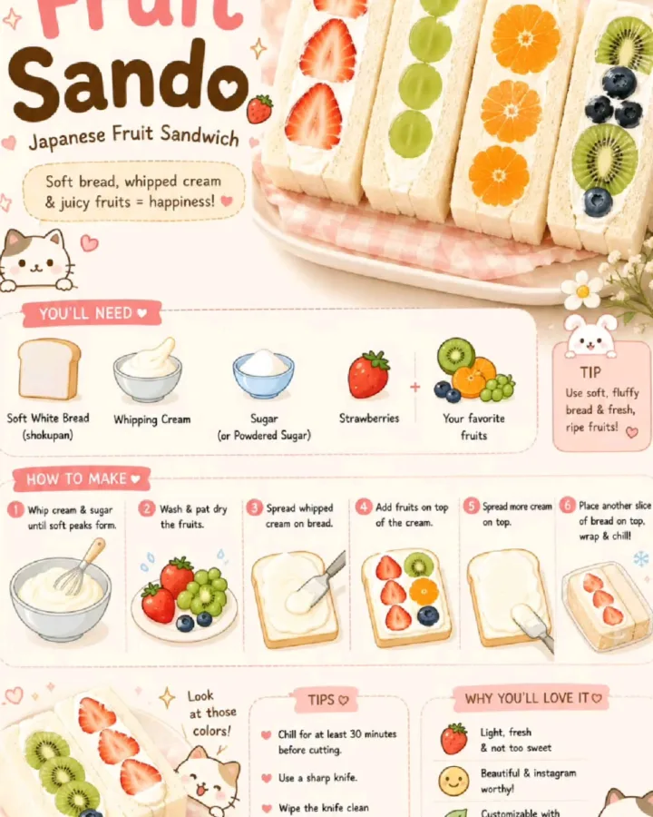 easy fruit sandwich recipe